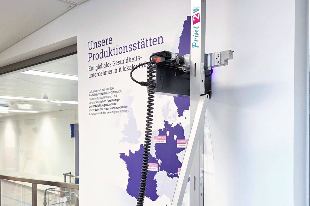Wanddruck bei Octapharma Pharmazeutika Produktionsgesellschaft m.b.H. in Wien